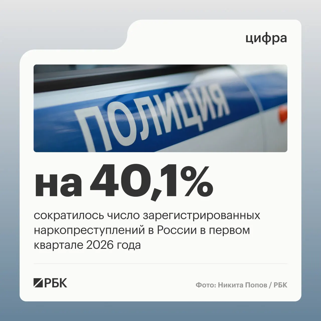 Снижение объясняют изменением правоприменительной практики: число эпизодов сократилось на 68,4%, общее число наркопреступлений — на 40,1%. Одновременно выросло количество дел по сбыту.